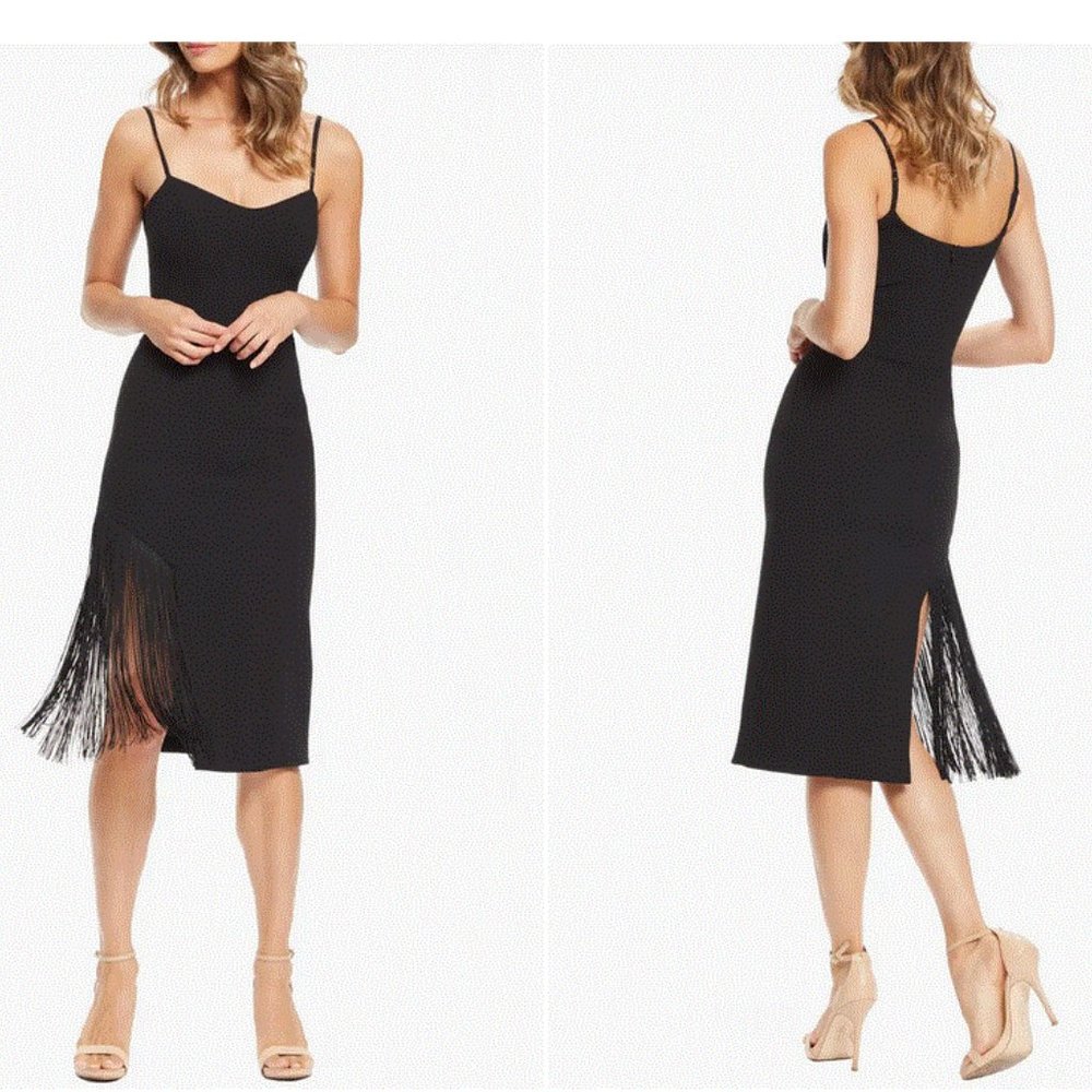 Dress the Population Rory Midi Dress Size: L